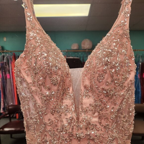 Colette CL2051 Size 2 Blush/Silver Prom/Evening Dress - Picture 2 of 7